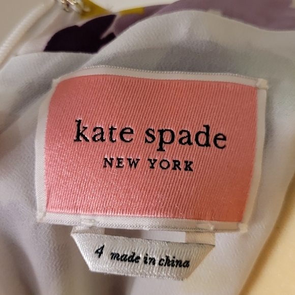 Kate Spade Women's Purple Floral Swing Dress - Size (4) - Excellent Condition - Picture 12 of 14